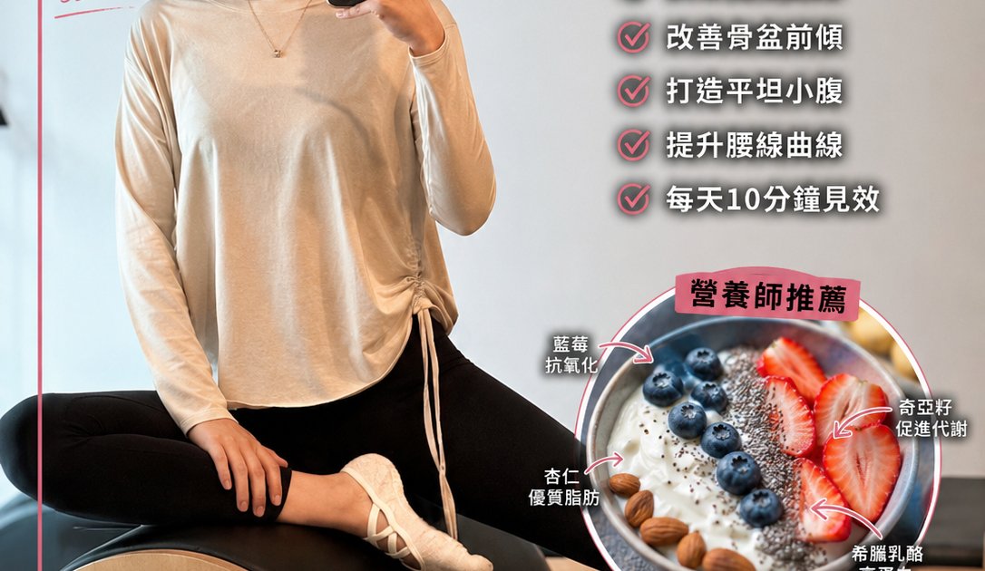 Pilates瘦腰新手入門｜教練推薦5個居家動作＋營養師8款燃脂食物告別中央肥胖！