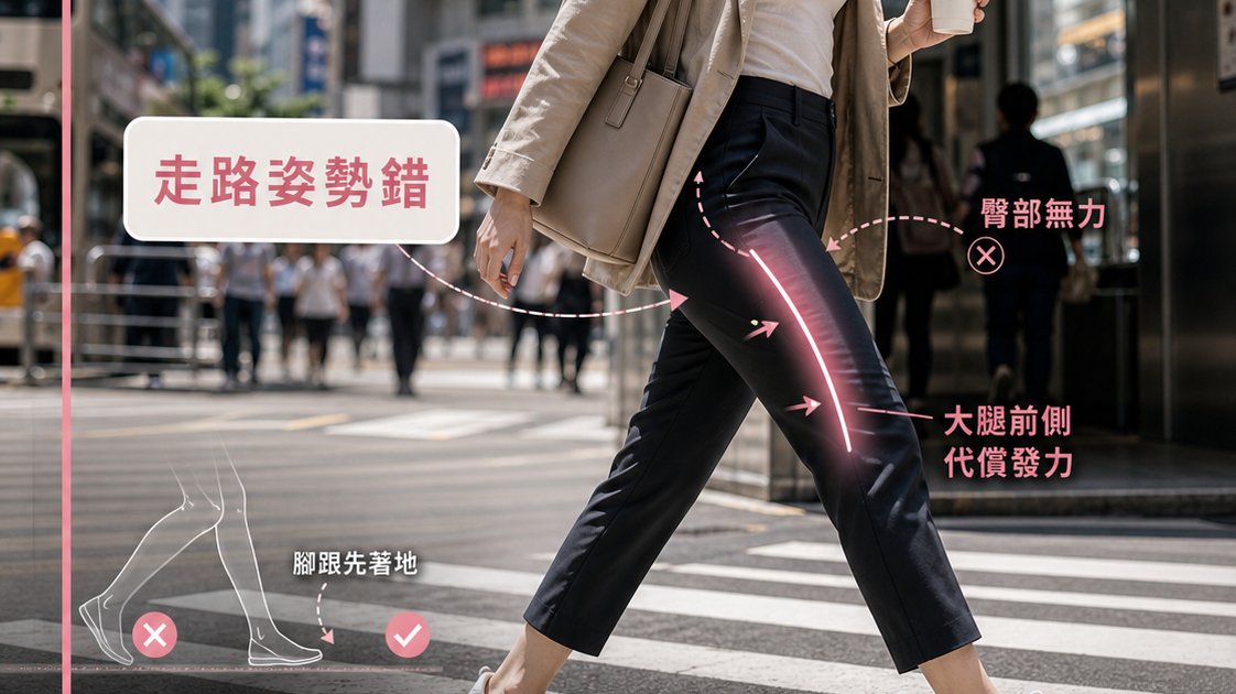 大腿前側太壯？物理治療師教你「正確走路」丨6個動作KO假性粗腿告別大象腿