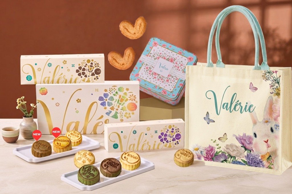 月餅推薦 「花間小兔」特別版 Tote Bag 月餅套裝 (圖片來源:Valerie Pastry)